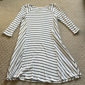 GB black and White striped dress